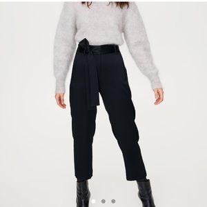 Aritzia Wilfred New Tie-Front Satin Pants